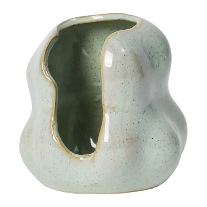 Broste Copenhagen Hekla Lanterne Ø 9,5 x H 10 cm - Stentøj - Sage green