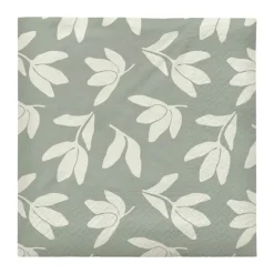 Broste Copenhagen Herbert Papirservietter - 12 stk. B 33 x L 33 cm - Papir - Desert Sage/Off White