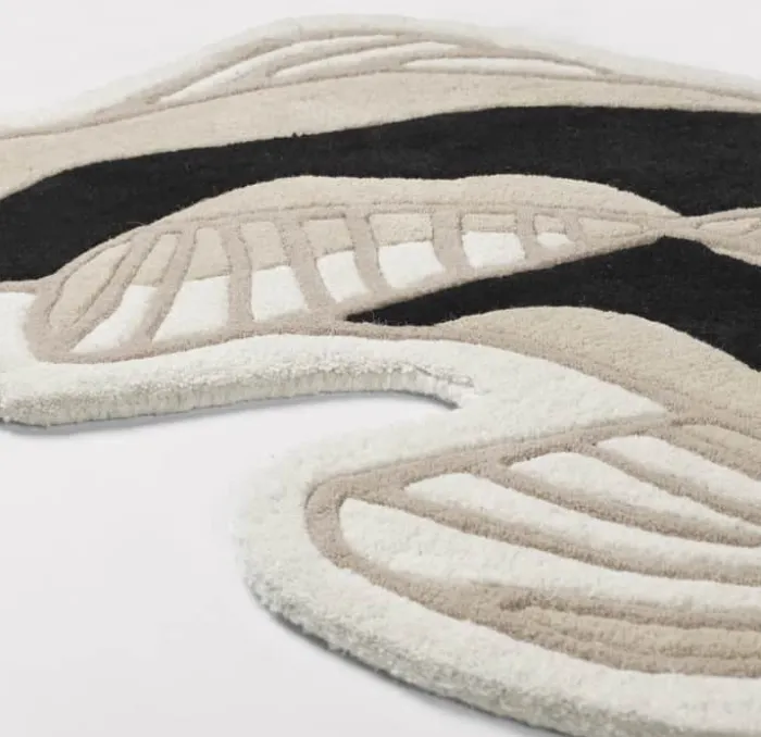 Broste Copenhagen Koi Gulvtæppe B 97 x L 130 cm - Uld/bomuld - Sort