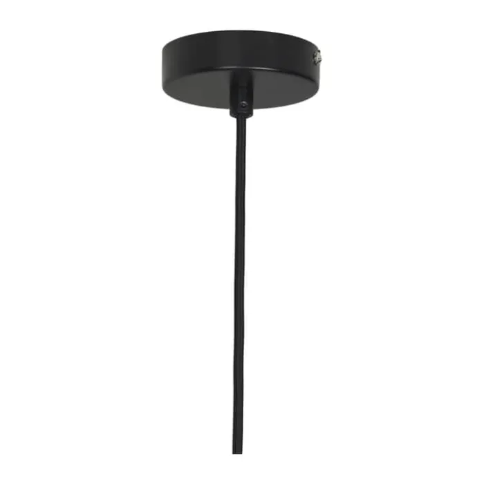 Broste Copenhagen Lolly Pendellampe Ø 20 x H 34 cm - Opalglas/aluminium - Hvid/sort