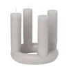 Broste Copenhagen Lucille Skulptur Lys Ø 20 x H 18 cm - Paraffin - Rainy Day Grey