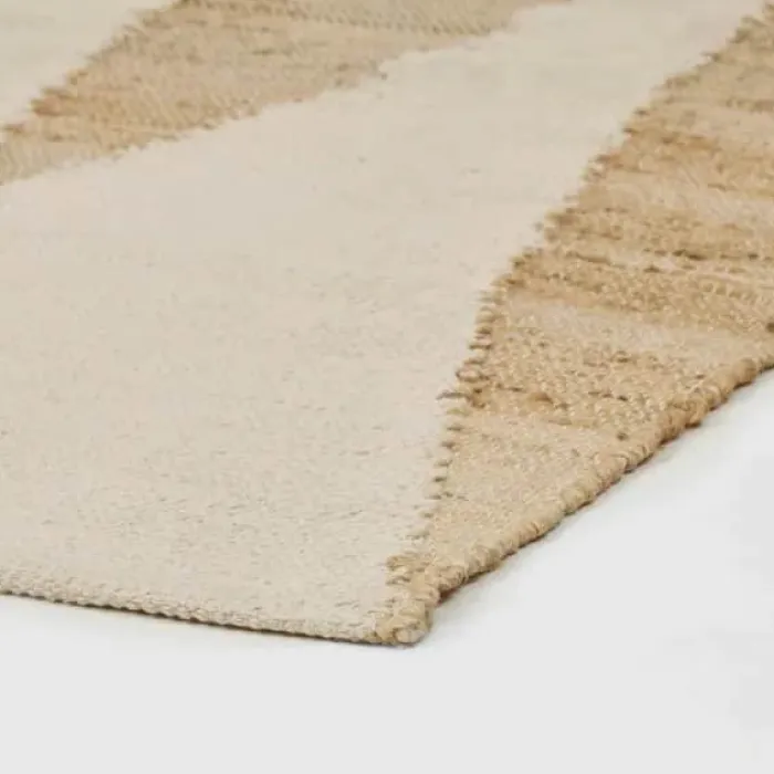 Broste Copenhagen Lumi Gulvtæppe B 140 x L 200 cm - Jute/bomuld - Natur