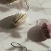 Broste Copenhagen Megan Papir Ornament Ø 4 x H 6 cm - Papir - Gul