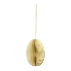 Broste Copenhagen Megan Papir Ornament Ø 4 x H 6 cm - Papir - Gul