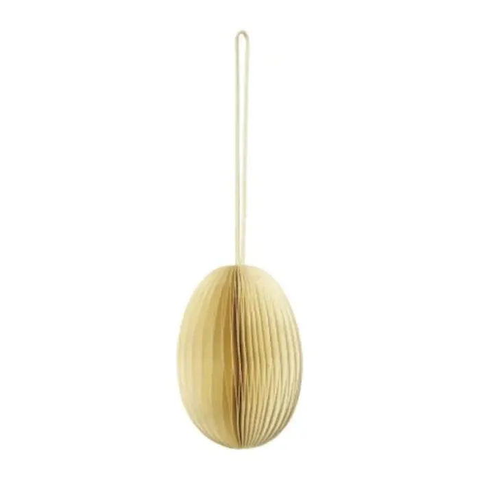 Broste Copenhagen Megan Papir Ornament Ø 4 x H 6 cm - Papir - Gul