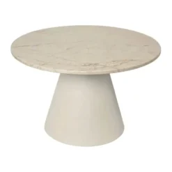 Broste Copenhagen Miro Bord Ø 49 x H 37 cm - Marmor - Beige