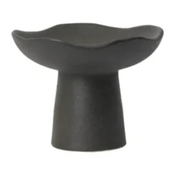 Broste Copenhagen Momo Lysestage Ø 15 x H 12 cm - Stentøj - Sort