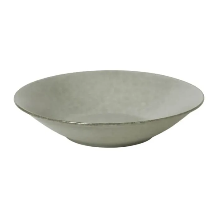 Broste Copenhagen Nordic Marsh Dyb Tallerken Ø 22,5 cm - Stentøj - Light Dusty Green