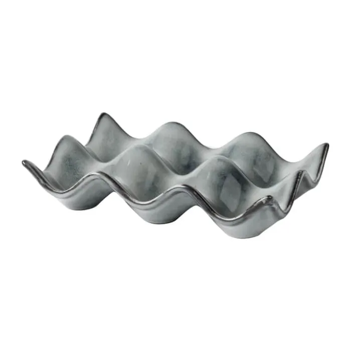Broste Copenhagen Nordic Sea Æggebakke B 10 x L 15 cm - Stentøj - Soft Blue