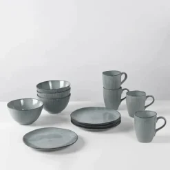 Broste Copenhagen Nordic Sea Mega Krus 40 cl - Stentøj - Soft Blue