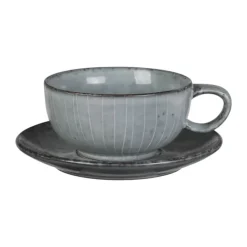 Broste Copenhagen Nordic Sea Kop m. Underkop 25 cl - Stentøj - Soft Blue