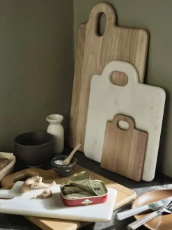 Broste Copenhagen Olina Skærebræt B 14 x L 31 cm - Marmor - Natur