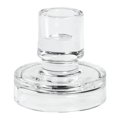 Broste Copenhagen Petra Lysestage Ø 8 x H 8 cm - Glas - Klar