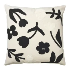 Broste Copenhagen Rosita Pudebetræk B 50 x L 50 cm - Bomuld - Sort