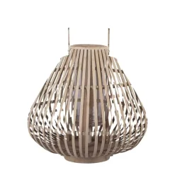 Broste Copenhagen Sahara Lanterne H 33 cm - Bambus/glas - Natur