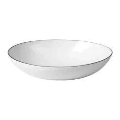 Broste Copenhagen Salt Skål Ø 24 cm - Porcelæn - White/black