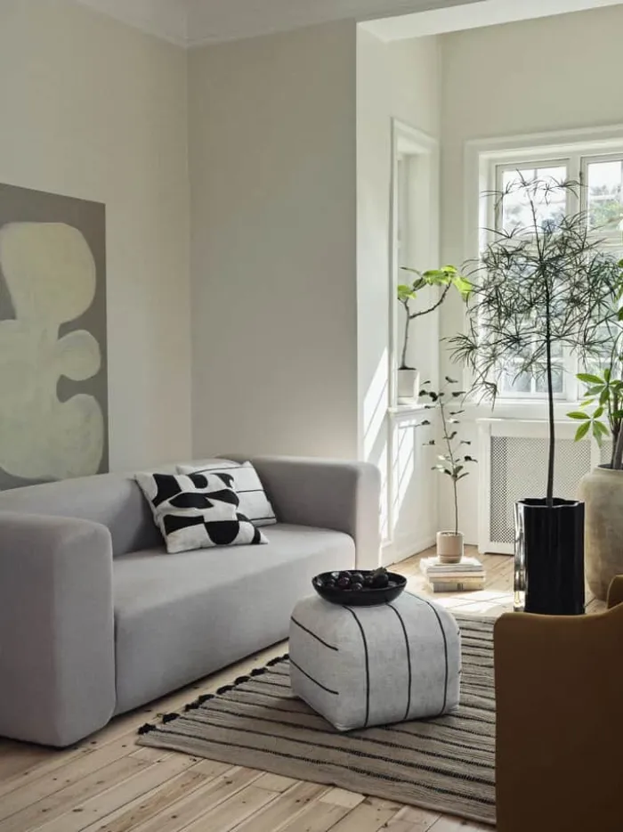 Broste Copenhagen Sigrid Puf B 50 x D 50 x H 38 cm - Beige