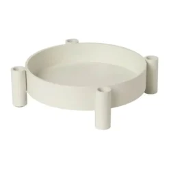 Broste Copenhagen Silke Lysestage Ø 32 x H 8 cm - Aluminium - Grå