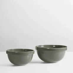 Broste Copenhagen Taverna - Skålsæt - 2 dele Ø 24/31 cm - Stentøj - Grøn