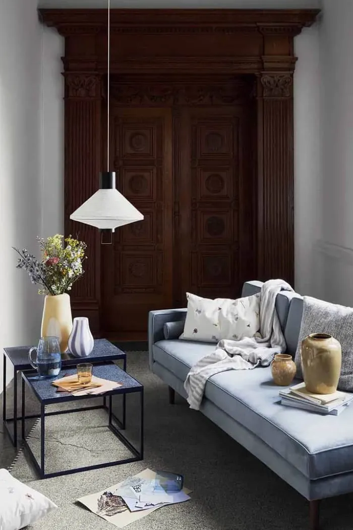 Broste Copenhagen Tilde Bord H 46 x B 67 cm - Resin - Dark Blue