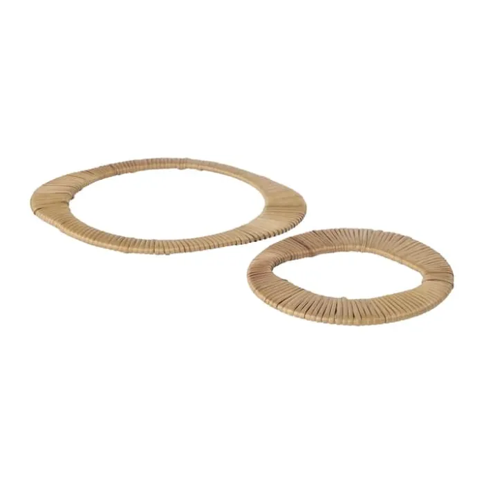Broste Copenhagen Tini Bordskåner B 17 x L 21 cm - Rattan - Natur