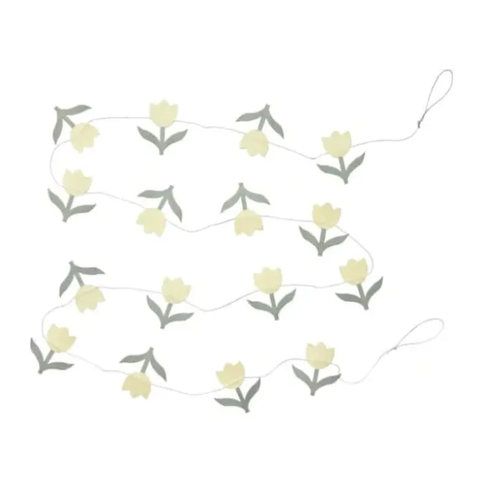 Broste Copenhagen Tulip Guirlande L 180 cm - Papir - Gul