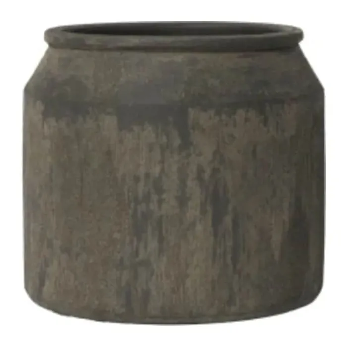 Broste Copenhagen Uma Urtepotte Ø 22 x H 20 cm - Terracotta - Grå