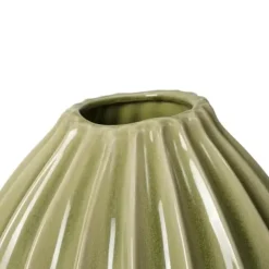 Broste Copenhagen Wide Vase Ø 25 x H 25 cm - Keramik - Grøn