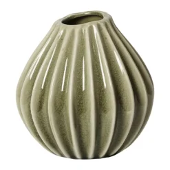 Broste Copenhagen Wide Vase Ø 15 x H 15 cm - Keramik - Grøn