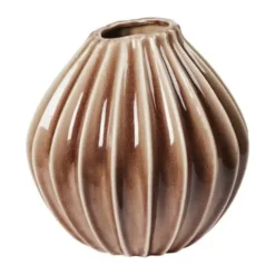 Broste Copenhagen Wide Vase Ø 30 x H 30 cm - Keramik - Fawn