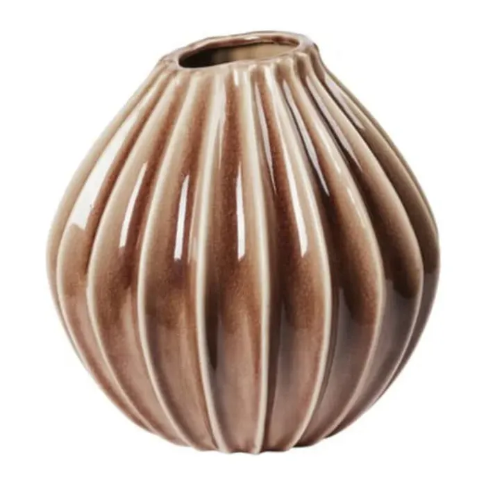 Broste Copenhagen Wide Vase Ø 30 x H 30 cm - Keramik - Fawn