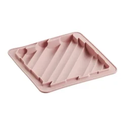 by Ditte Julie Silikoneform - Diagonale buer H 3 x B 21 x L 21 cm - Platinum silikone - Rosa