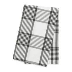 By Mogensen Large Checks Dug B 140 x L 320 cm - Bomuld - Hvid/grå