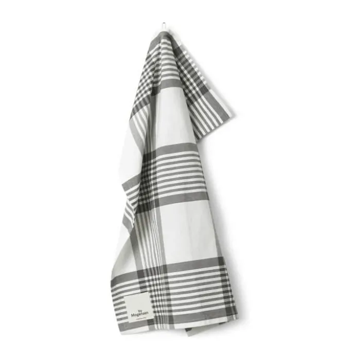 By Mogensen Large Checks Viskestykke B 56 x L 72 cm - Bomuld - grå