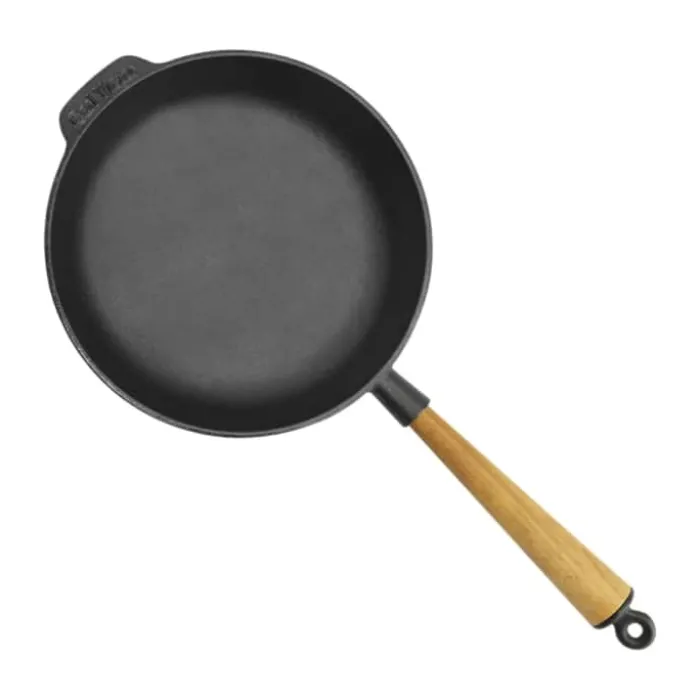 Carl Victor Sauterpande Ø 25 cm - Støbejern/bøgetræ