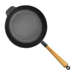 Carl Victor Sauterpande Ø 28 cm - Støbejern/bøgetræ