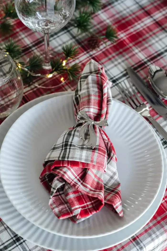 Casa Christmas Dug B 140 x L 220 cm - Bomuld - Rød