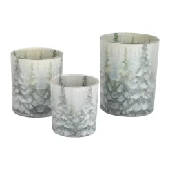 Casa Christmas Fyrfadsstage Ø 10 x H 12,5 cm - Glas