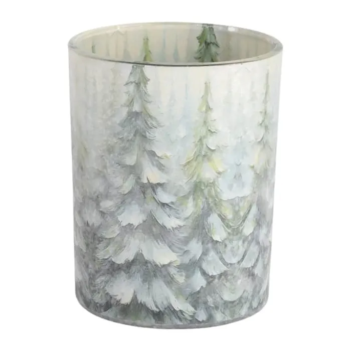 Casa Christmas Fyrfadsstage Ø 10 x H 12,5 cm - Glas