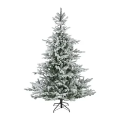 Casa Christmas Grandis Fir Kunstigt Juletræ m. sne H 150 cm - Plastik - Grøn/hvid