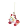 Casa Christmas Juleophæng - Rulleskøjte H 10,8 cm - Glas/resin - Multifarvet