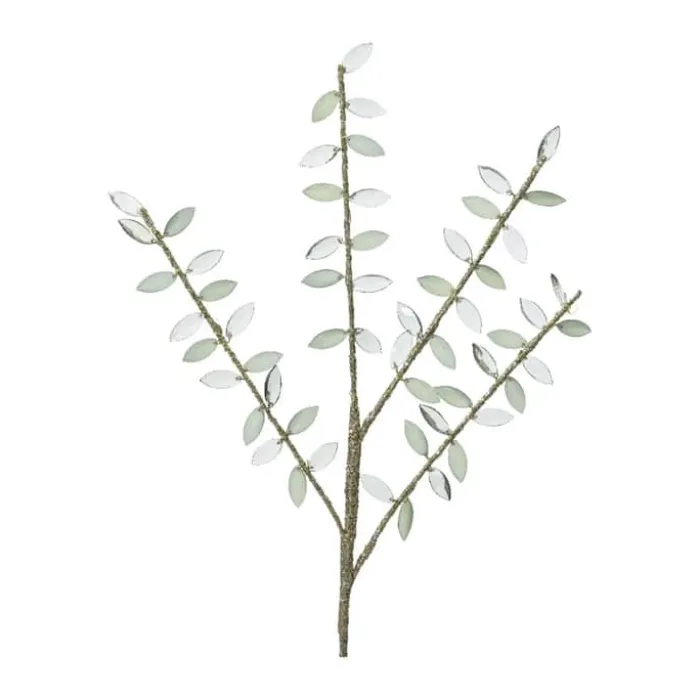 Casa Christmas Kunstig Gren m. Glimmer L 66 cm - Akryl - Sage/guld