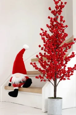 Casa Christmas Kunstigt Træ H 105 cm - Kunststof - Rød