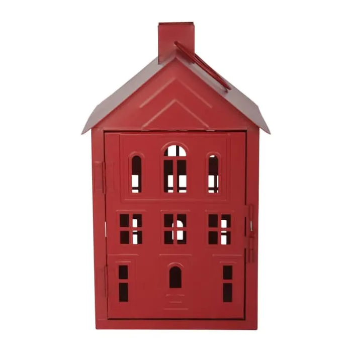Casa Christmas Lanterne H 33,8cm - Metal - Rød