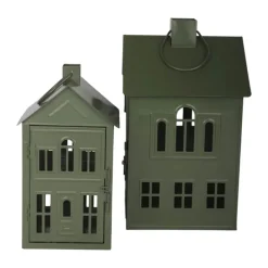 Casa Christmas Lanterne H 33,8cm - Metal - Grøn