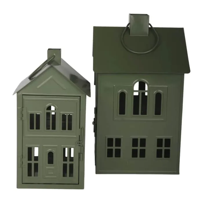 Casa Christmas Lanterne H 33,8cm - Metal - Grøn