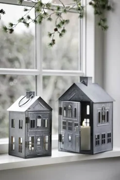 Casa Christmas Lanterne H 26,8cm - Metal - Sølvfarvet