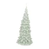 Casa Christmas Lys - Juletræ Ø 6,9 x H 15,5 cm - Paraffin - Lysegrøn