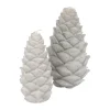 Casa Christmas Lys - Kogle Ø 5,6 x H 12,2 cm - Paraffin - Beige