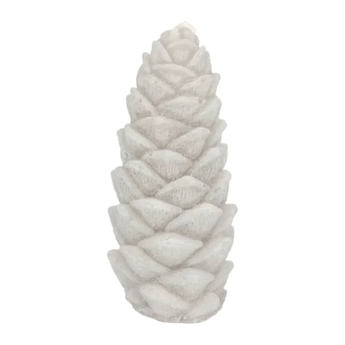 Casa Christmas Lys - Kogle Ø 5,6 x H 12,2 cm - Paraffin - Beige